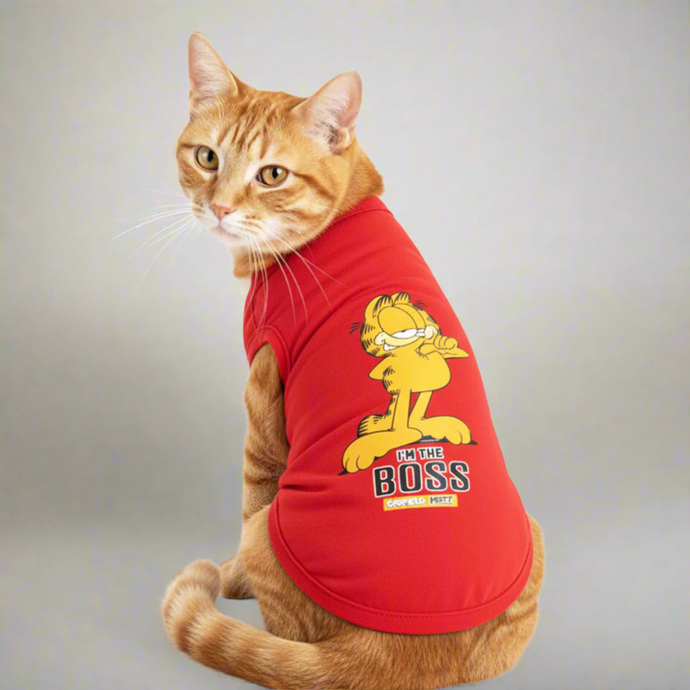 Garfield I am the Boss T-Shirt For Cats