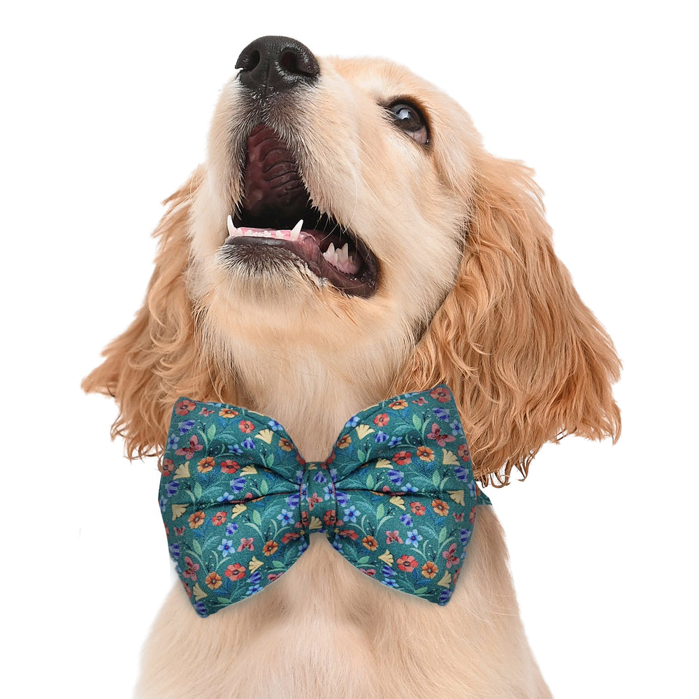 Garden Green Dog Bow Tie