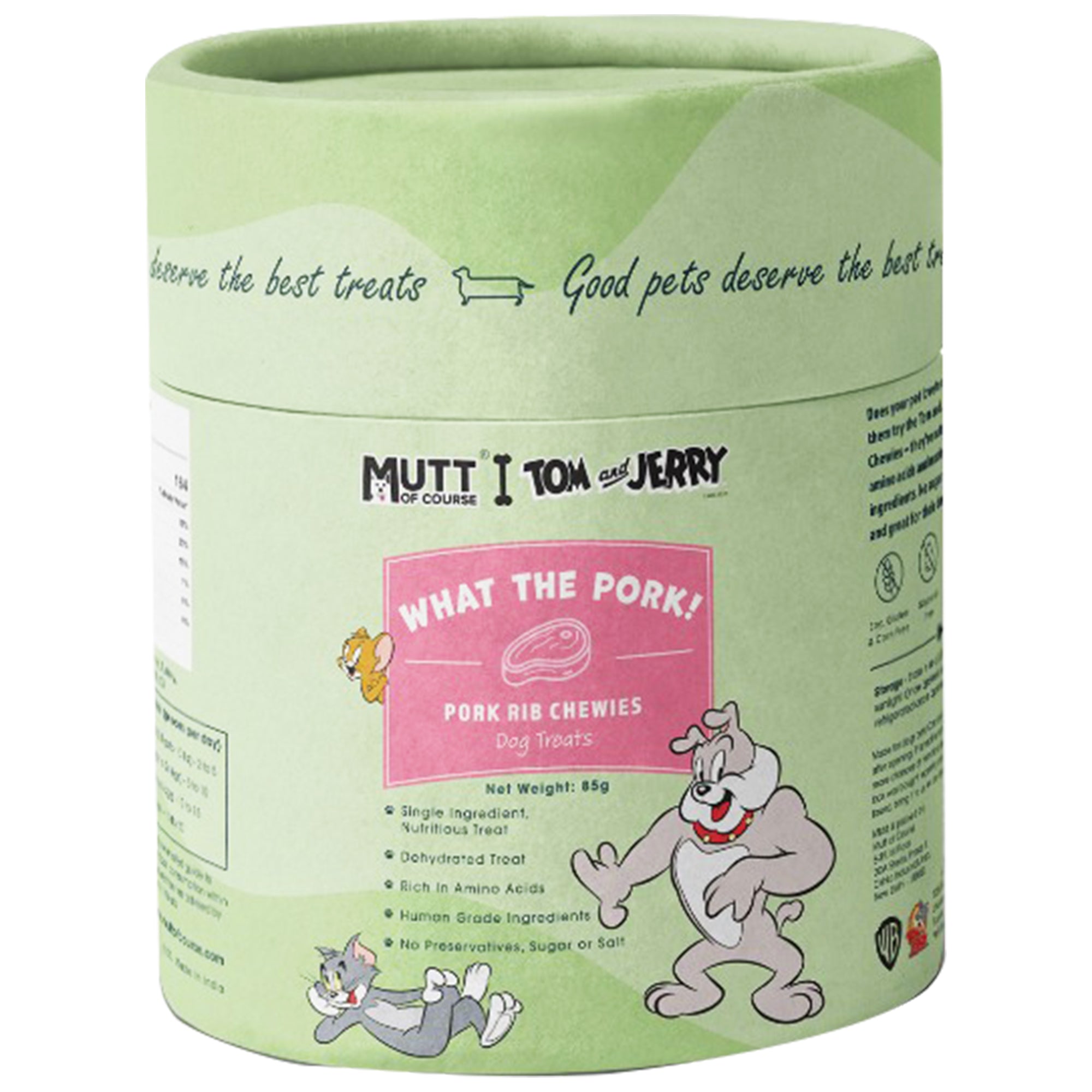 Tom and Jerry X Mutt of Course Pork Rib Crunchy Dog Treats 85gms