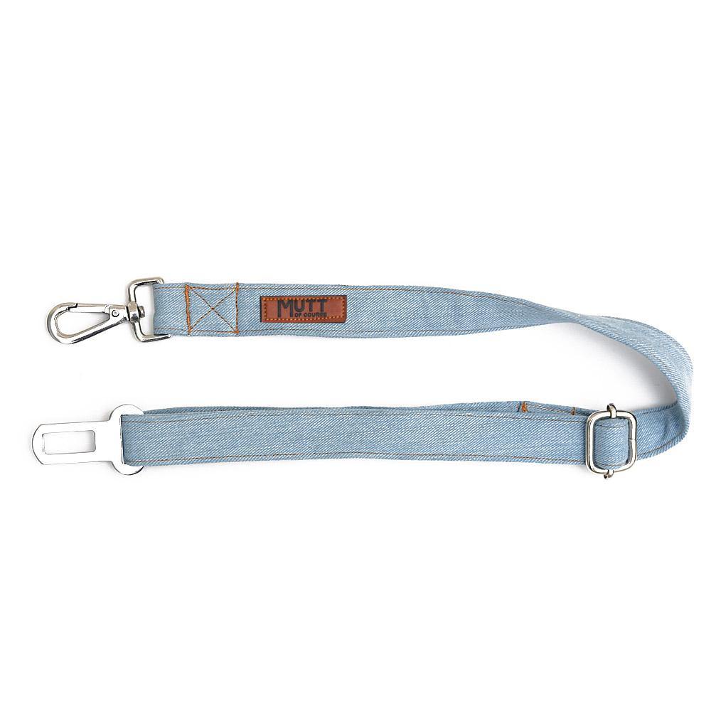 Light Blue Denim Seatbelt - Mutt of Course