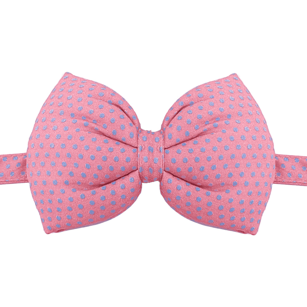 Matching Polka Pink Dog Shirt & Dog Bow Tie | Adjustable Bow Tie for Dogs | Breathable Fabric Shirt for Dogs