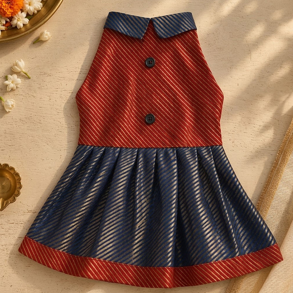 Banarasi Lehenga for Dogs – Royal Festive Wear (with cotton lining)