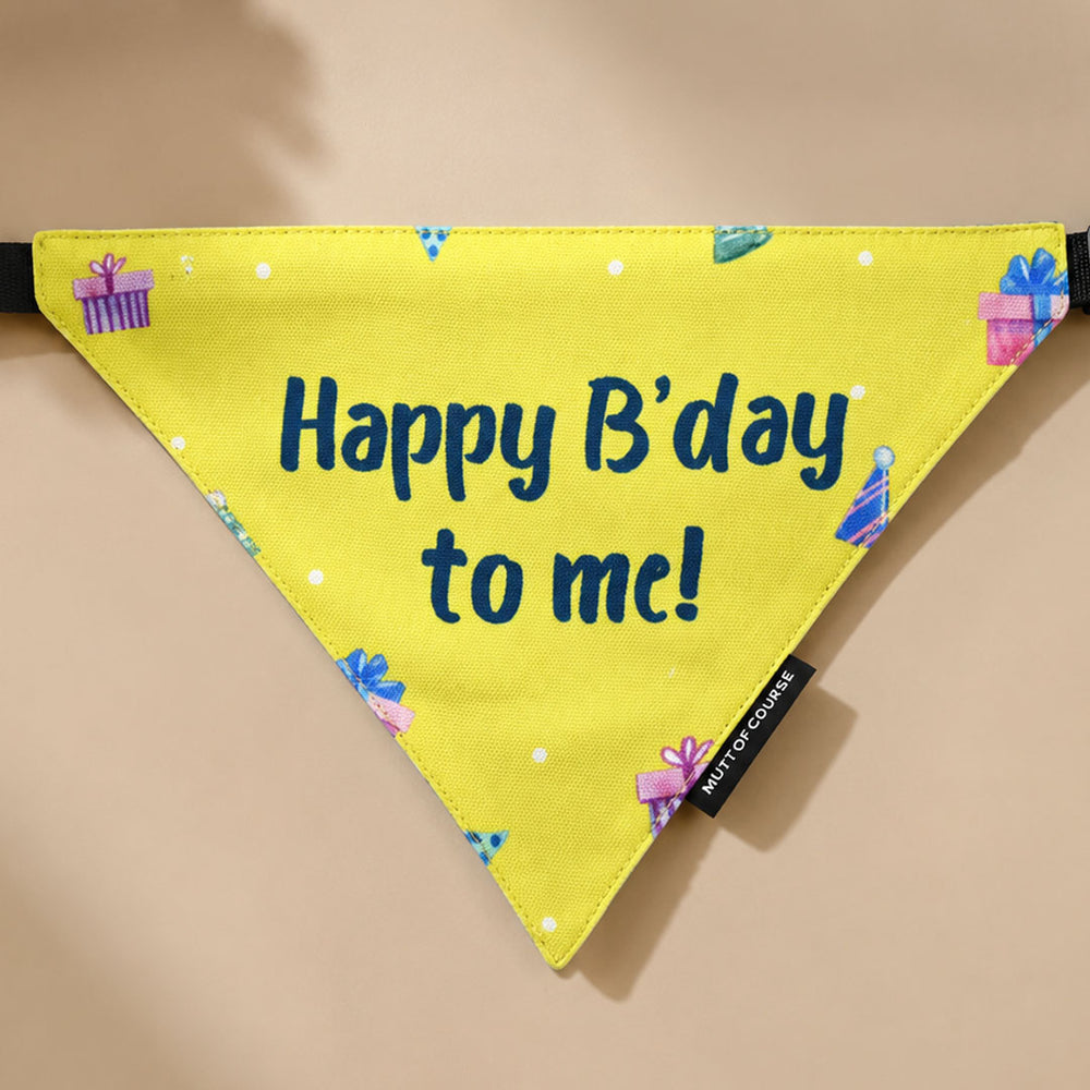 Happy Birthday Bandana – Yellow