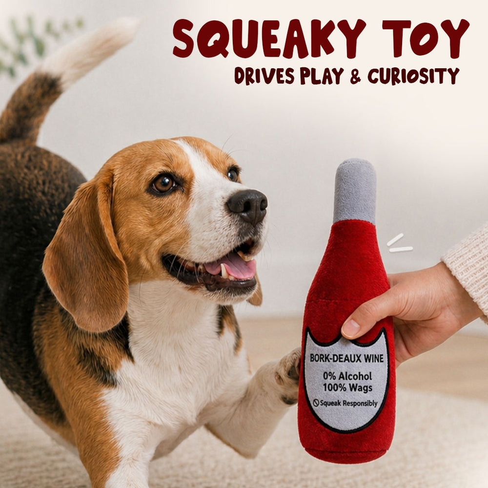 Bork-deaux Wine Bottle Dog Toy