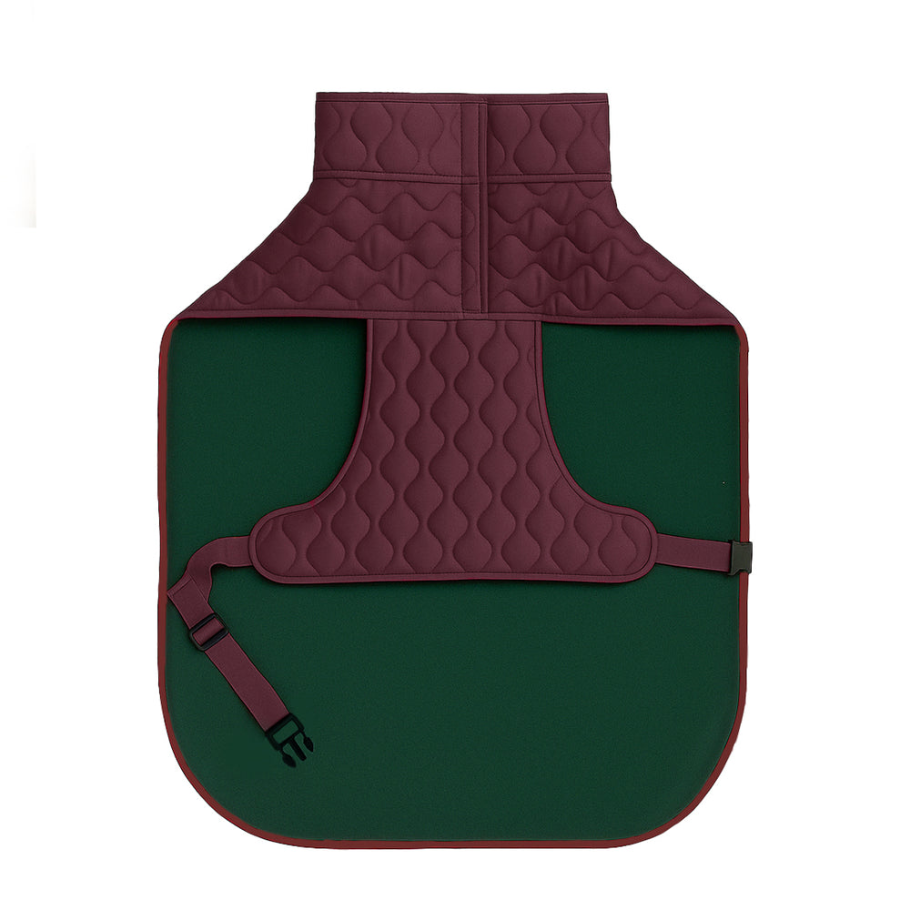 Burgundy Quilted Dog Jacket (Suitable upto 5°C)