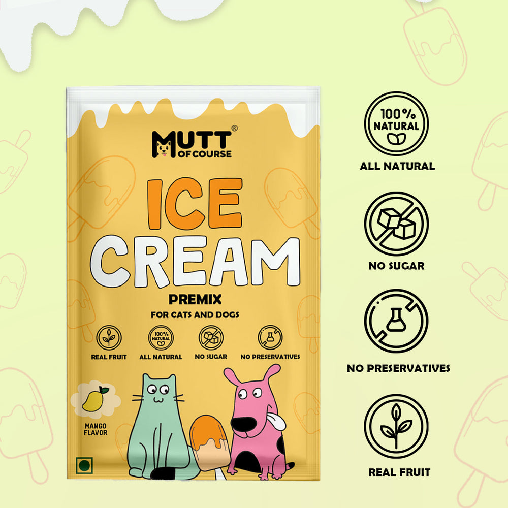 Mango Ice Cream for Cats & Dogs - Premix (Pet Nutritionist Approved)
