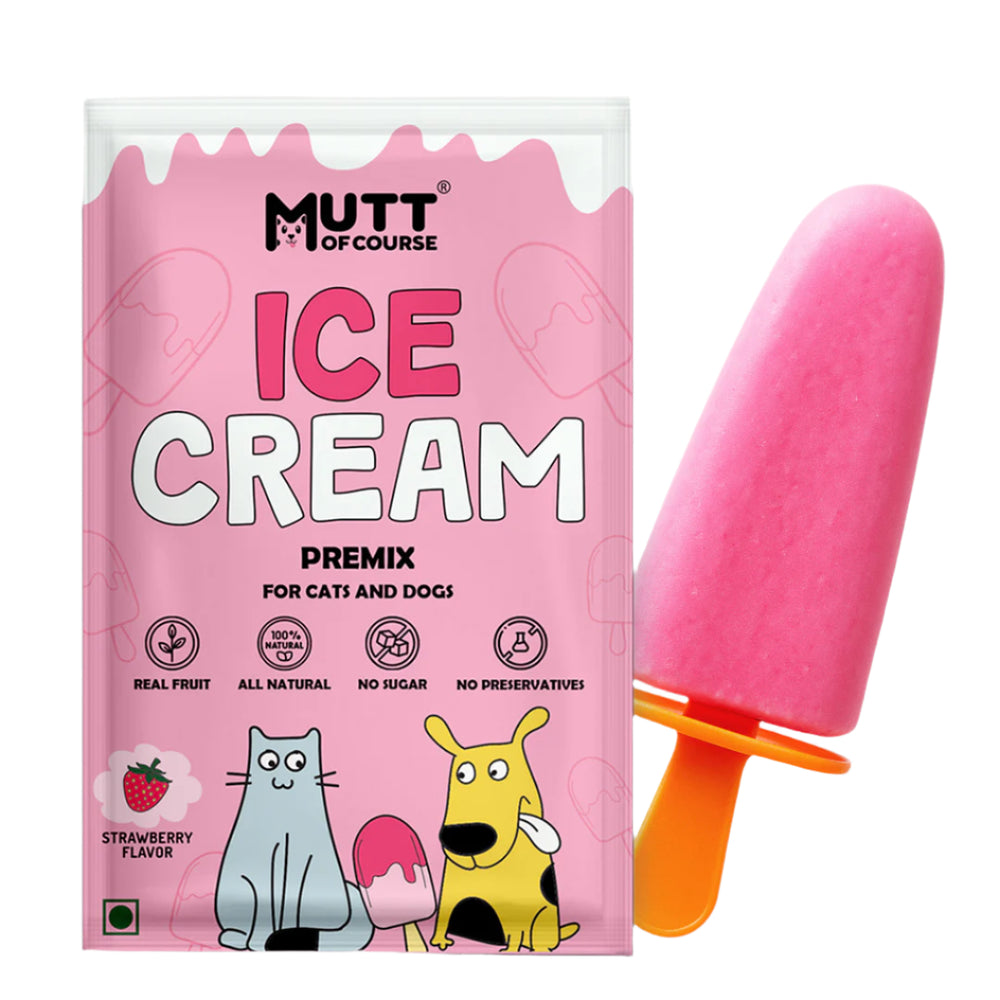 Strawberry Ice Cream for Cats & Dogs - Premix (Pet Nutritionist Approved)
