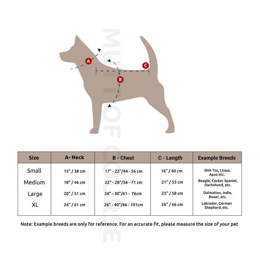 Burgundy Quilted Dog Jacket (Suitable upto 5°C)