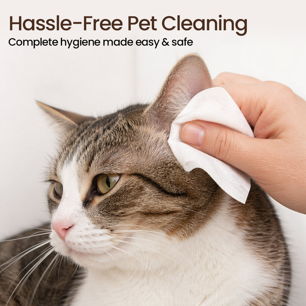 Water-Based Pet Wipes (Large) For Cats & Dogs