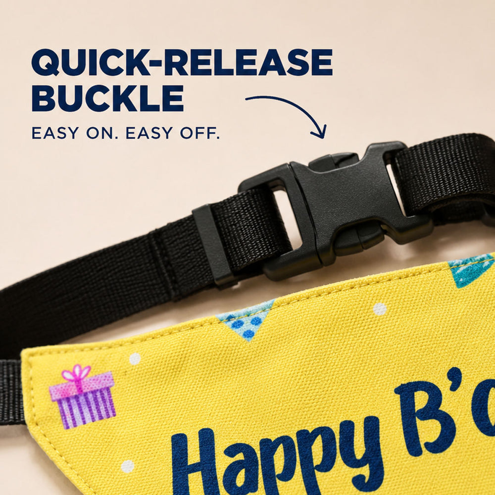 Happy Birthday Bandana – Yellow