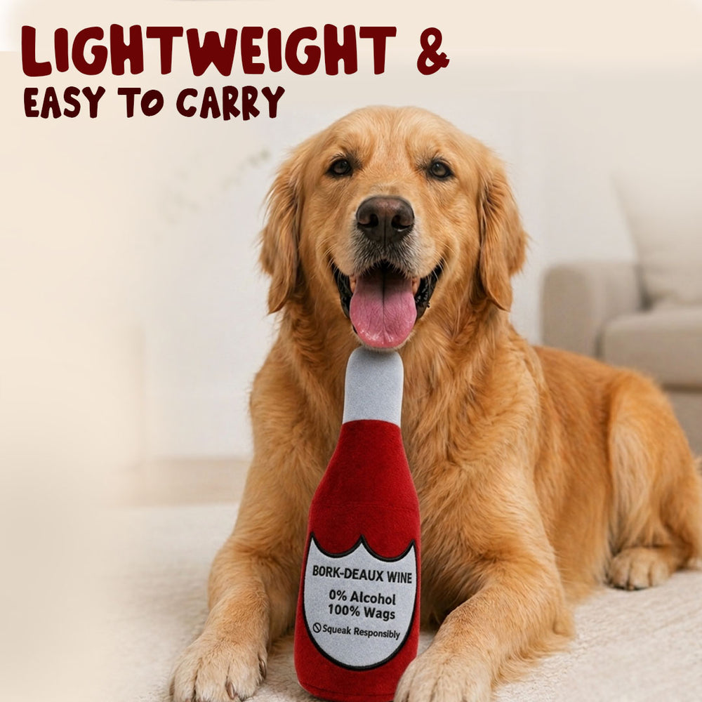 Bork-deaux Wine Bottle Dog Toy