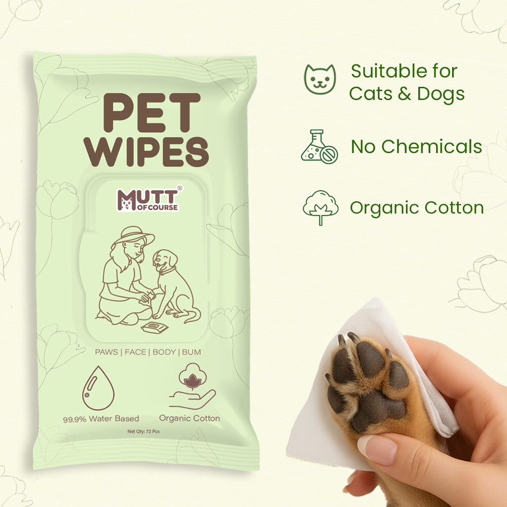 Water-Based Pet Wipes (Large) For Cats & Dogs