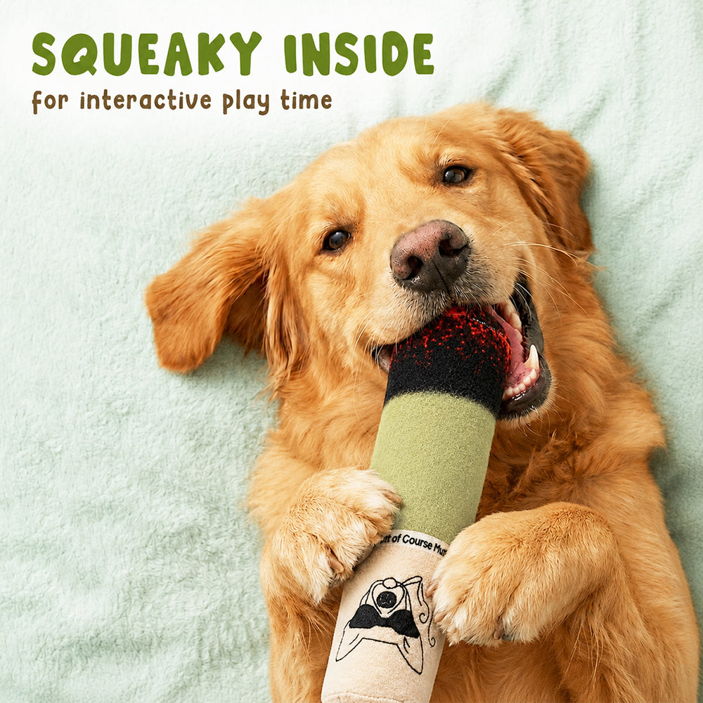 Mutt of Course Joint Squeaky Dog Toy Weed Inspired