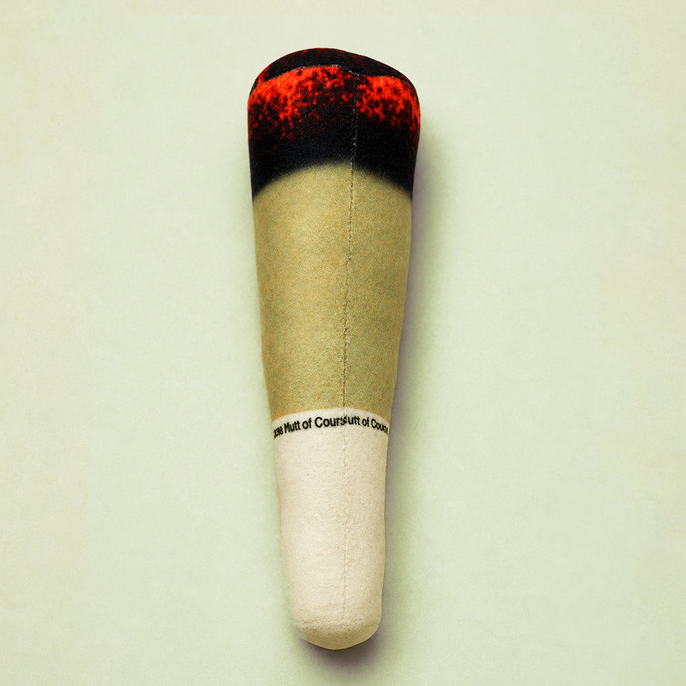Mutt of Course Joint Squeaky Dog Toy Weed Inspired
