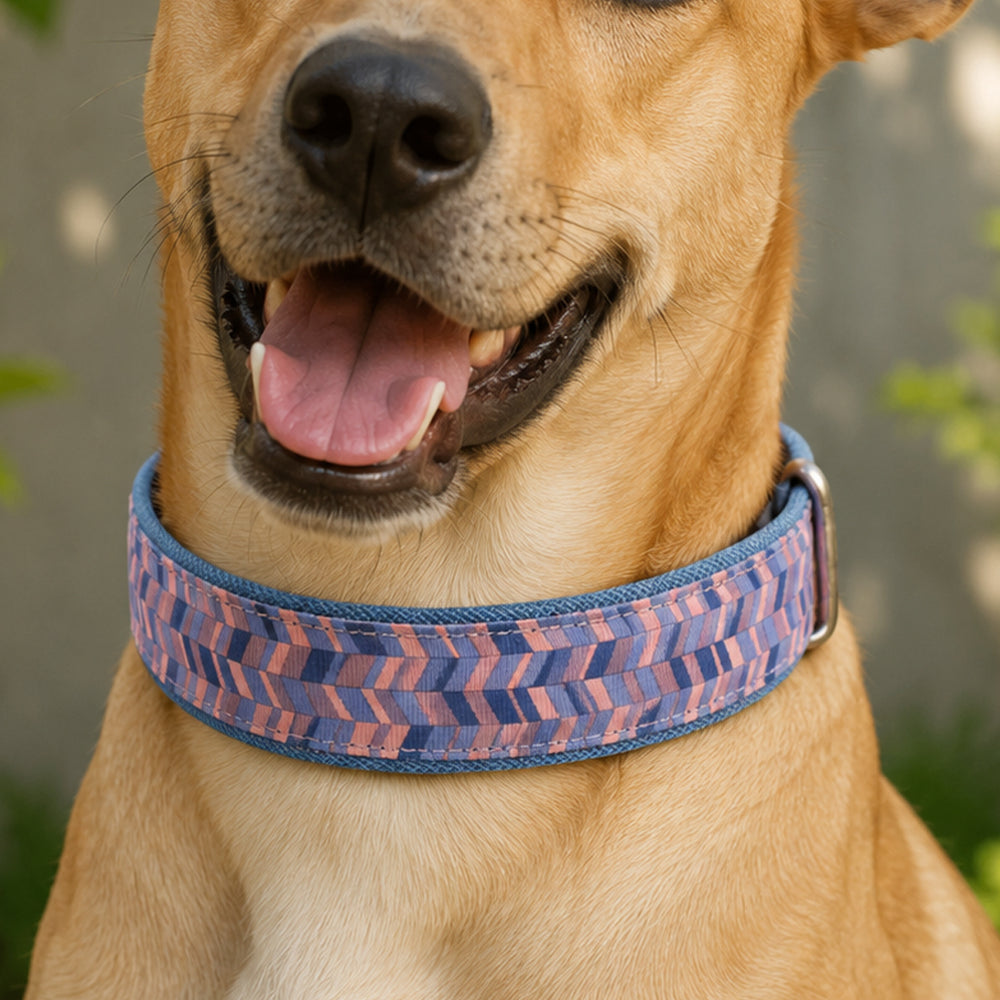 Geometrical Denim Collar