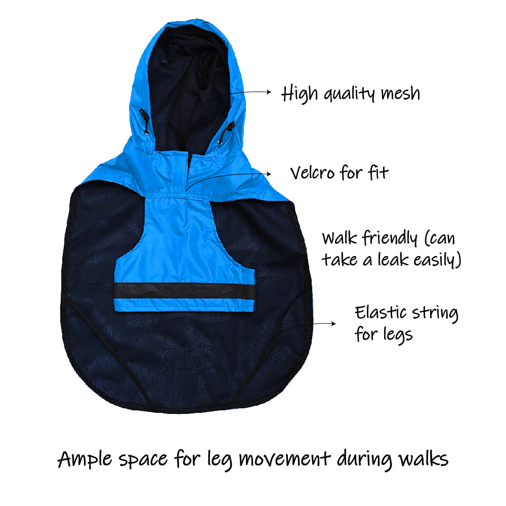 Sky Blue Dog Raincoat