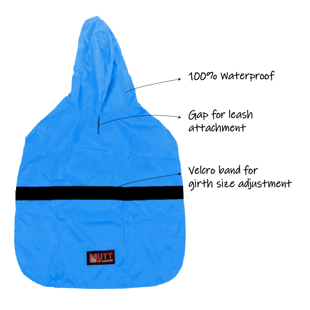 Sky Blue Dog Raincoat