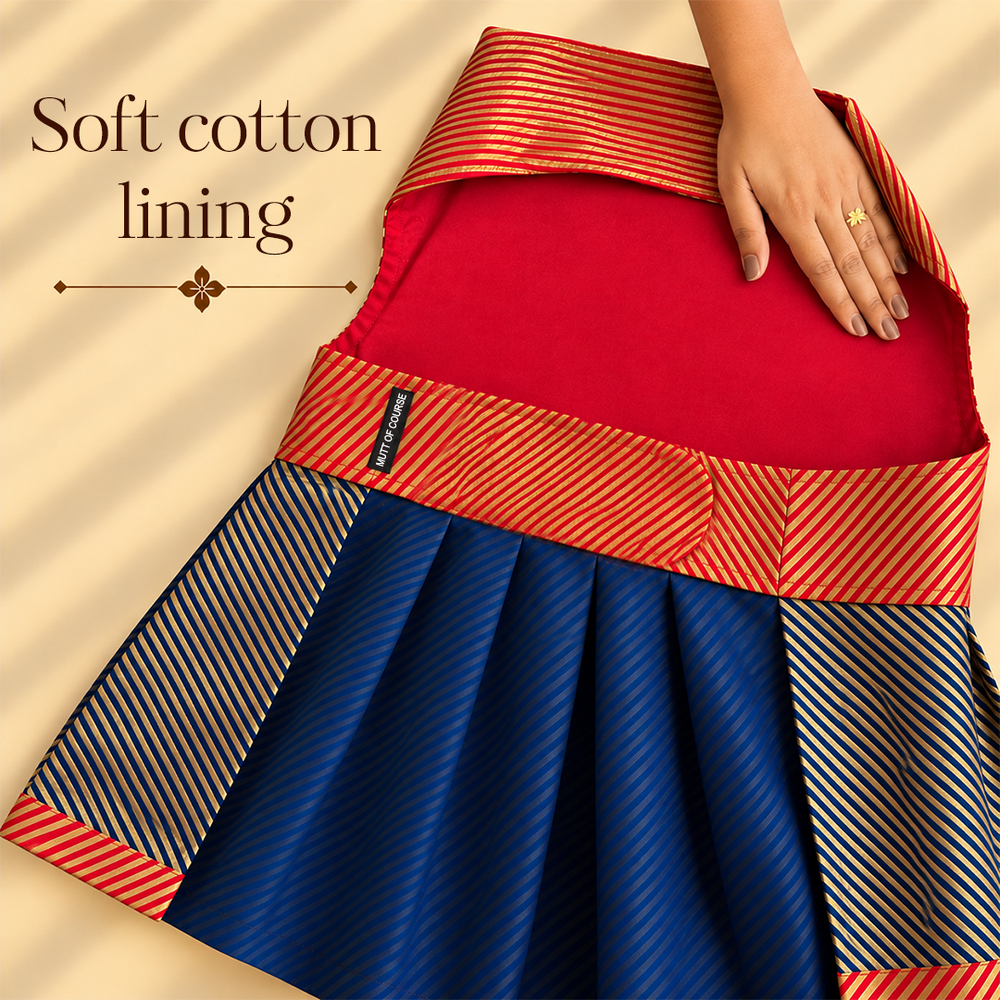 Banarasi Lehenga for Dogs – Royal Festive Wear (with cotton lining)