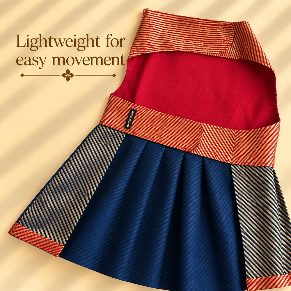 Banarasi Lehenga for Dogs – Royal Festive Wear (with cotton lining)