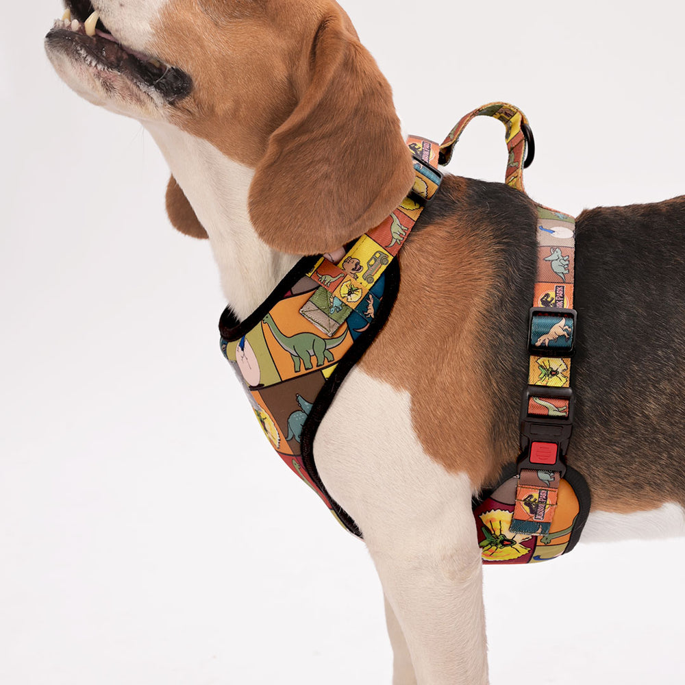 Jurassic Classic Dog Harness | Dinosaur Adventure Harness for Dogs
