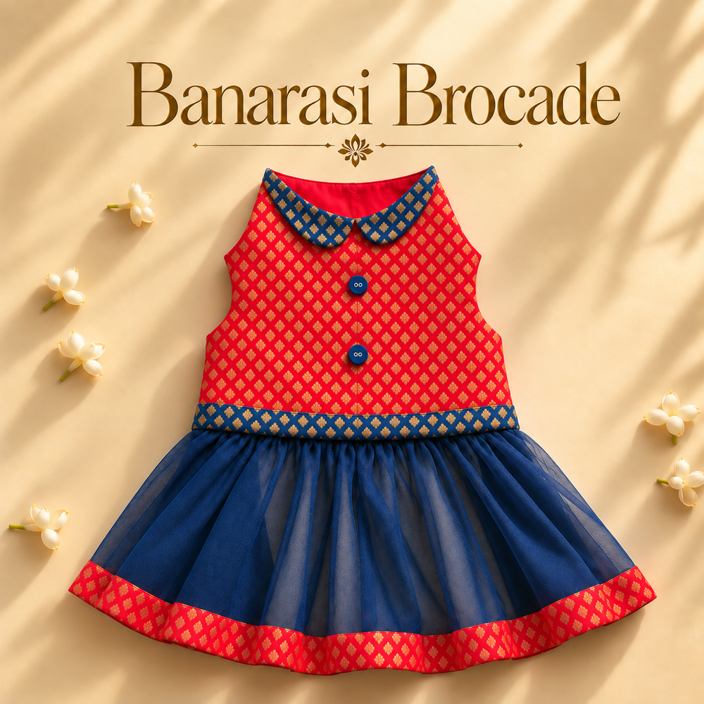 Mutt Of Course Banarasi Brocade Dog Lehenga – Festive Ethnic Wear for Dogs