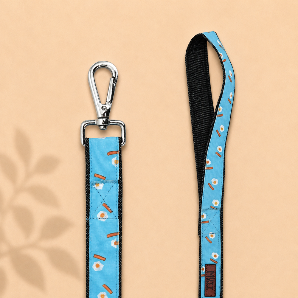 Eggs & Bacon Denim Leash