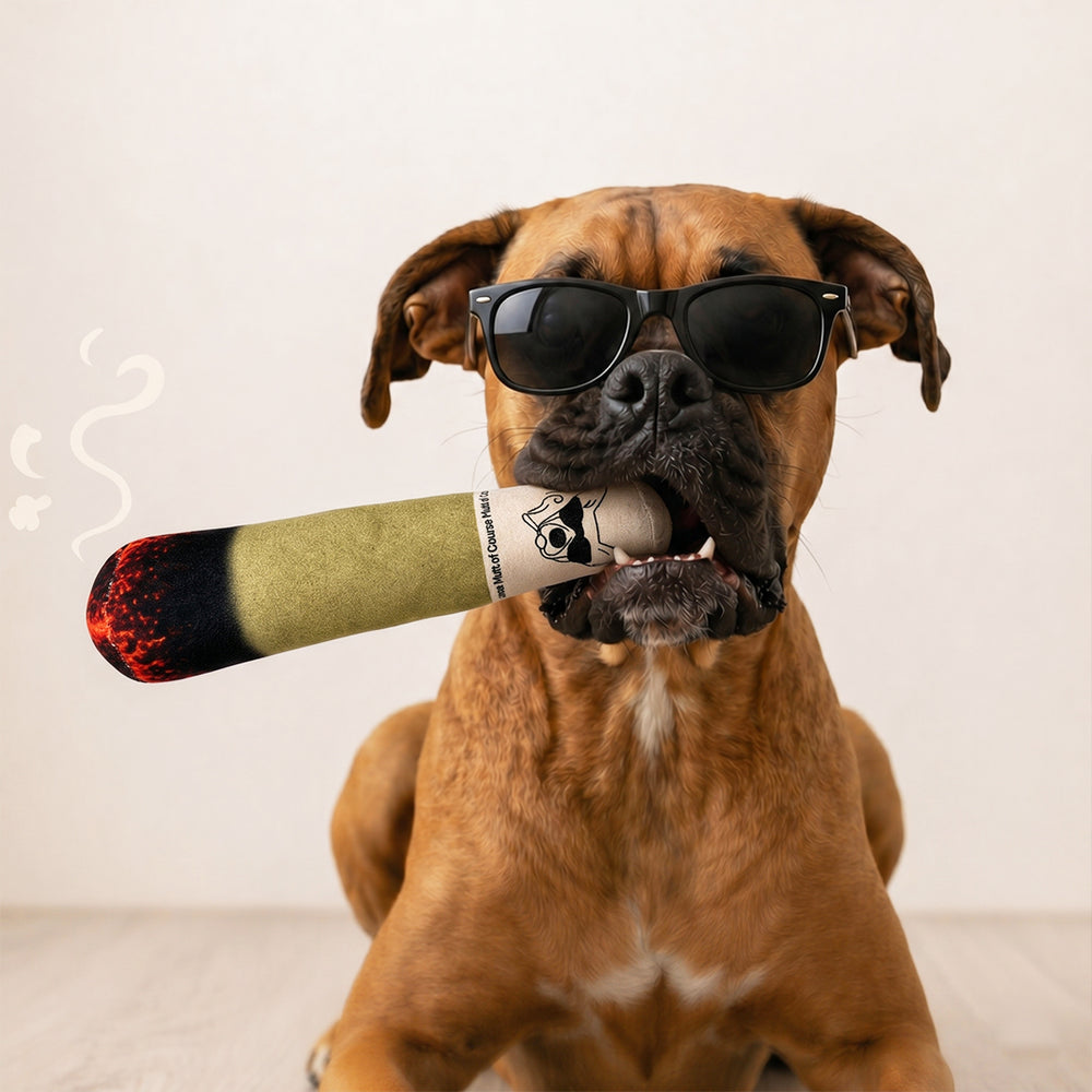 Mutt of Course Joint Squeaky Dog Toy Weed Inspired