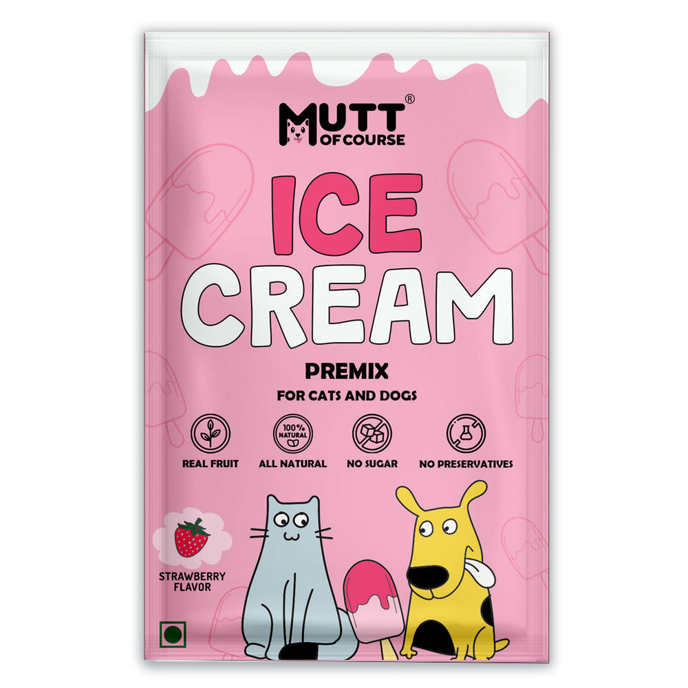 Strawberry Ice Cream for Cats & Dogs - Premix (Pet Nutritionist Approved)