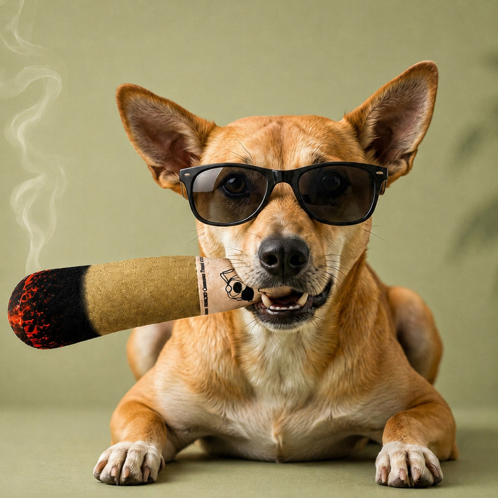 Mutt of Course Joint Squeaky Dog Toy Weed Inspired
