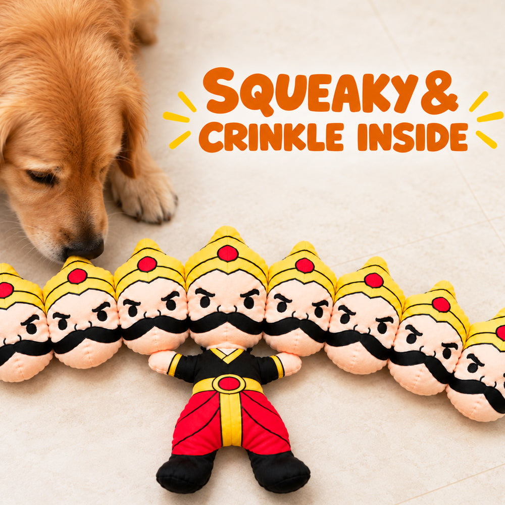 10-Headed Squeaky & Crinkle Toy for Dogs | Mutt Of Course