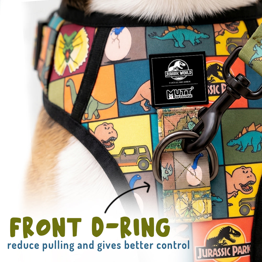 Jurassic Classic Ruff N Tuff Dog Harness – Dinosaur Adventure Strength Harness for Dogs