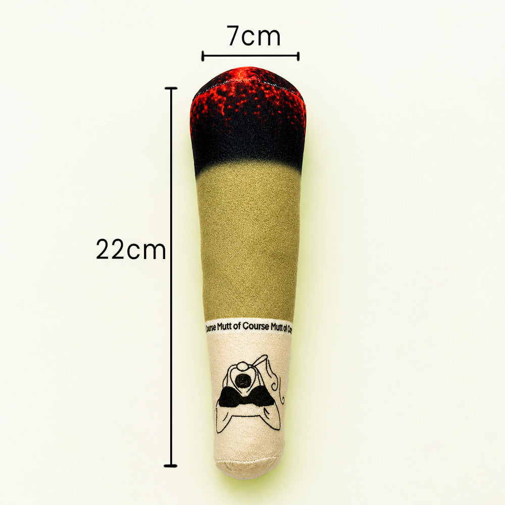 Mutt of Course Joint Squeaky Dog Toy Weed Inspired