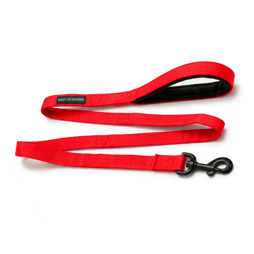 Mutt Of Course Basic Red Dog Leash
