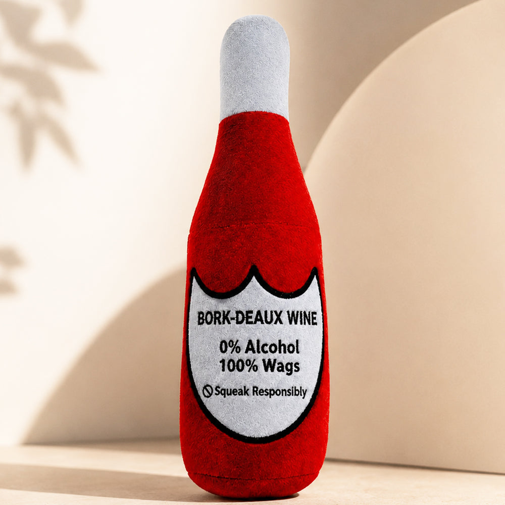 Bork-deaux Wine Bottle Dog Toy
