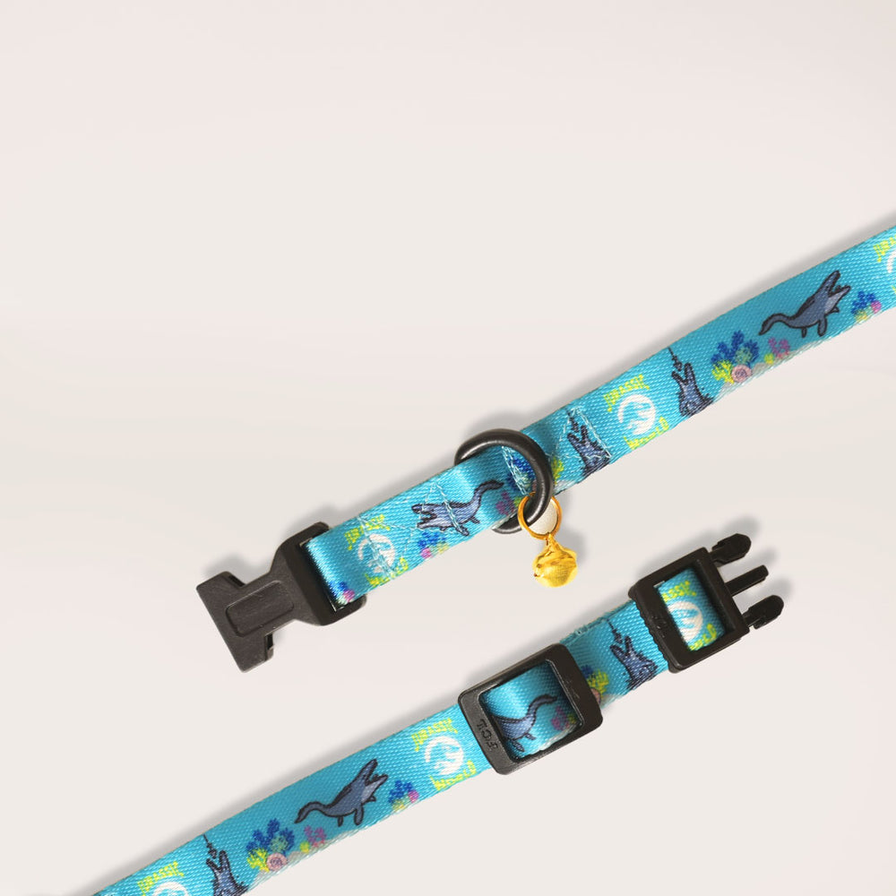 Jurassic Marine Dino Cat Collar
