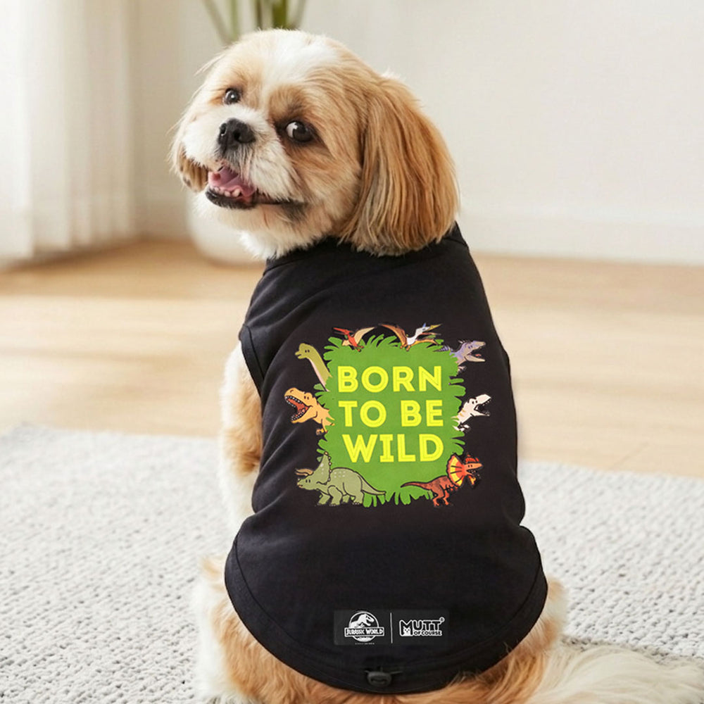 Jurassic Born To Be Wild Dog T- Shirt