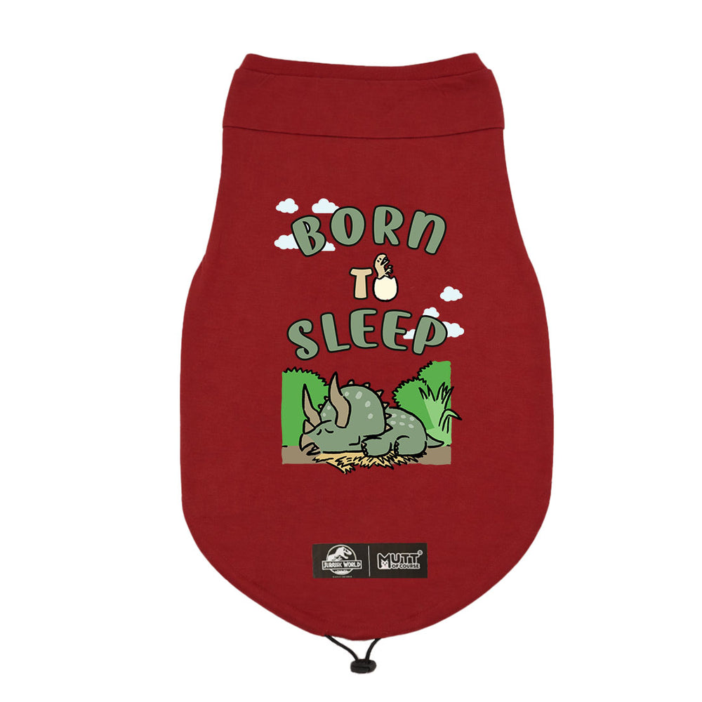 Jurassic Born to Sleep Cat T-Shirt