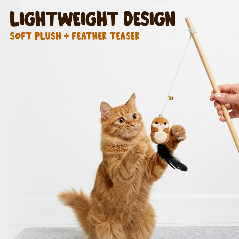 The Mutt Squirrel Cat Stick Toy