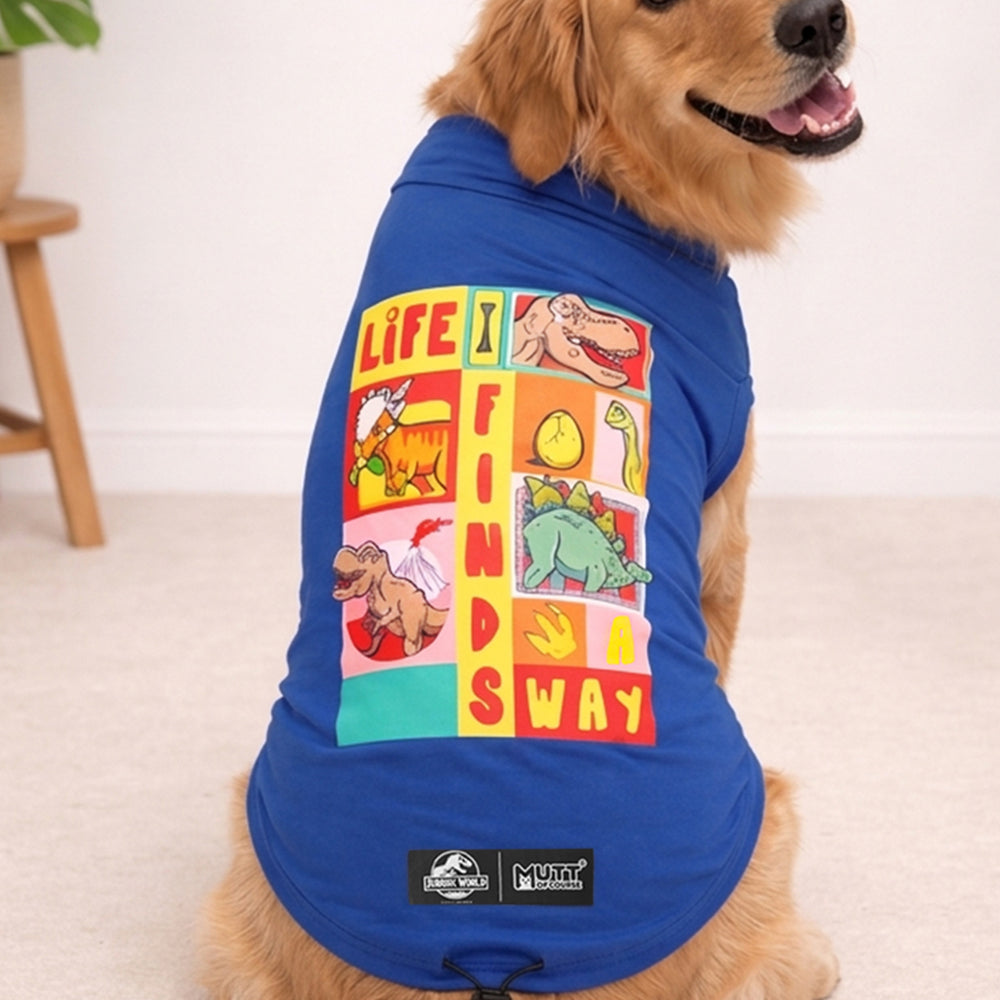 Jurassic Life Finds A Way Dog T-Shirt