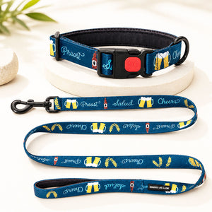 Beers N' Cheers Collar + Leash Set