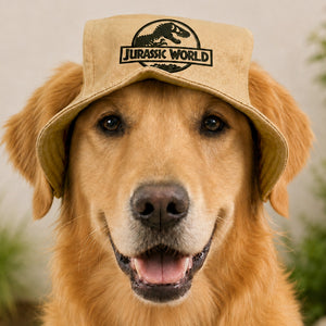 Jurassic Mini Explorer Bucket Hat for Dogs | Dinosaur Adventure Sun Hat for Pets