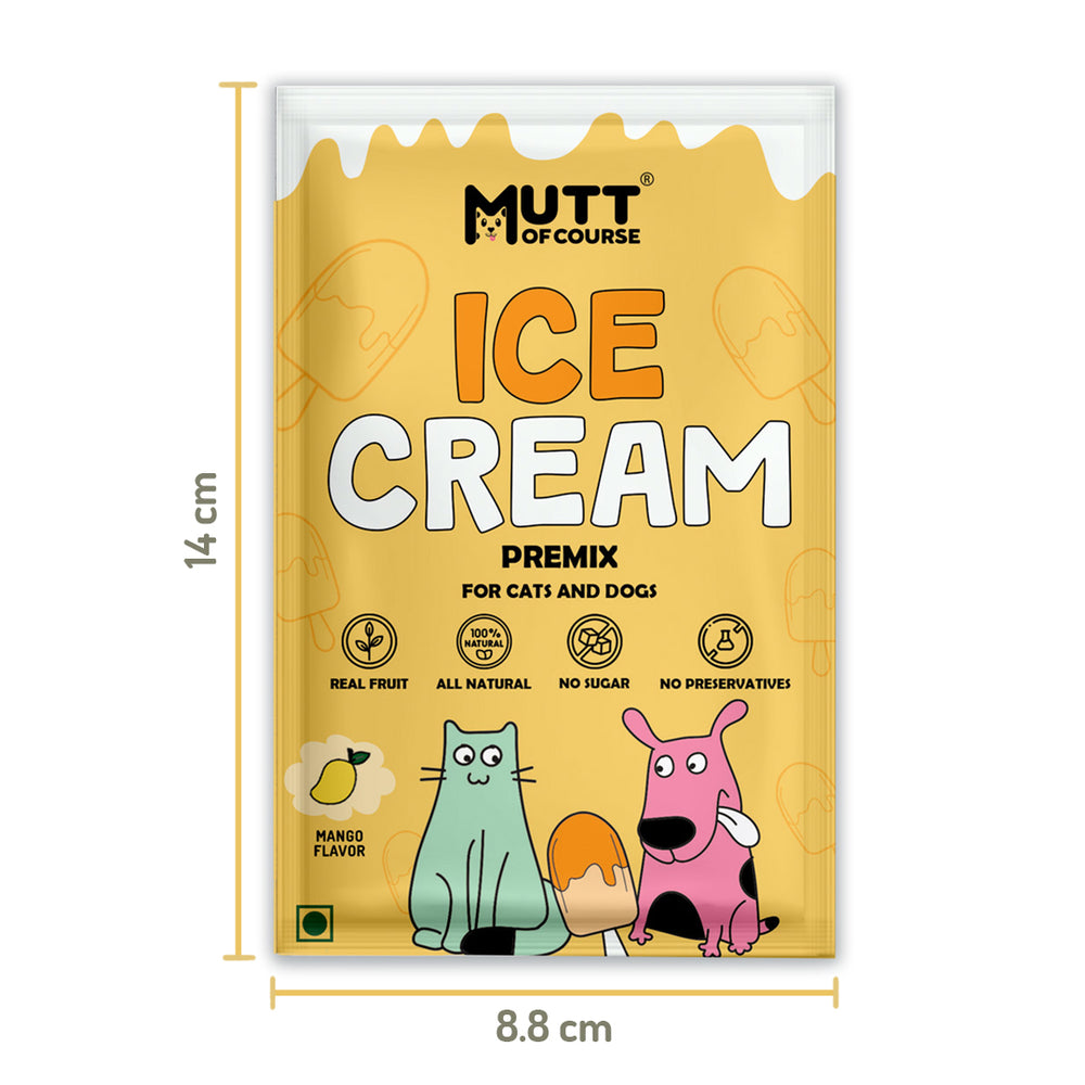 Mango Ice Cream for Cats & Dogs - Premix (Pet Nutritionist Approved)