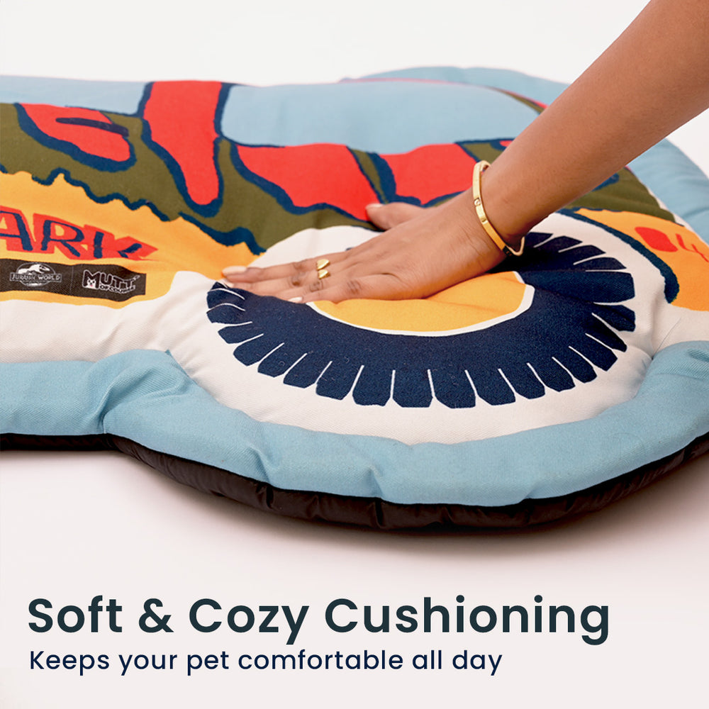 Jurassic Explorer Adventure Mat for Dogs | Dinosaur Travel & Comfort Mat