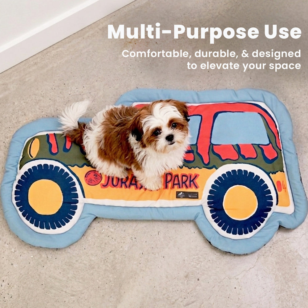 Jurassic Explorer Adventure Mat for Dogs | Dinosaur Travel & Comfort Mat