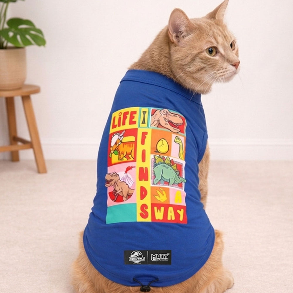 Jurassic Life Finds a Way Cat T-Shirt
