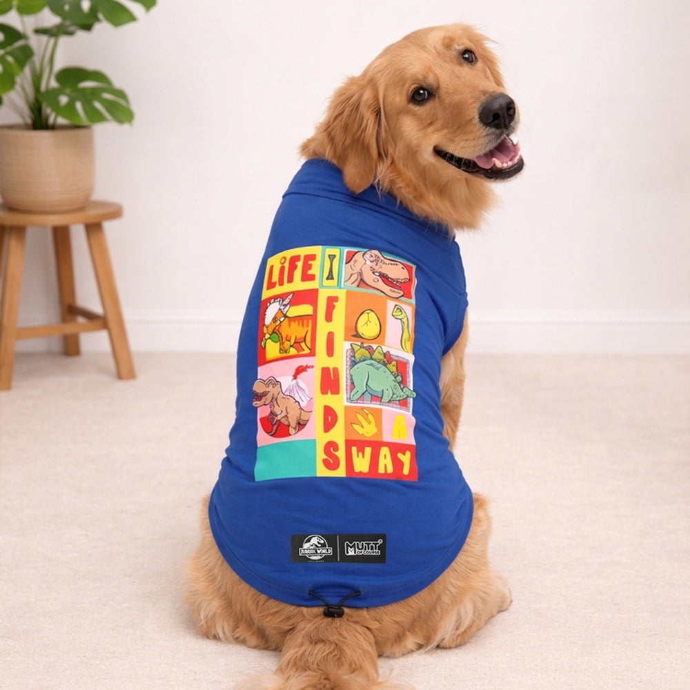Jurassic Life Finds A Way Dog T-Shirt