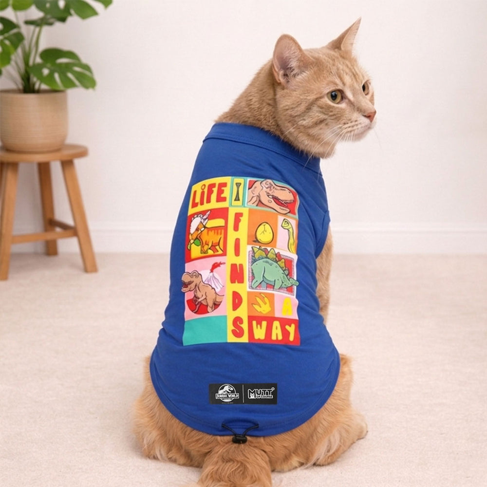 Jurassic Life Finds a Way Cat T-Shirt