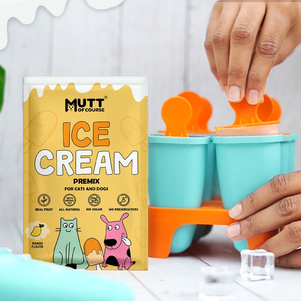 Mango Ice Cream for Cats & Dogs - Premix (Pet Nutritionist Approved)