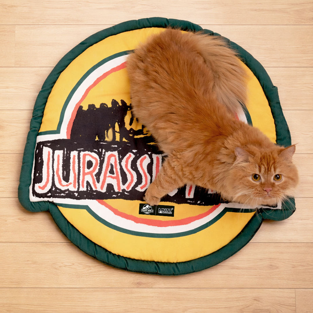 Jurassic Park Cushioned Mat for Dogs | Dinosaur Travel & Rest Mat