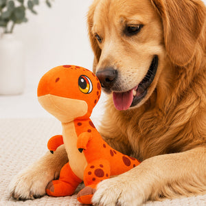Jurassic T-Rex Squeaky Dog Toy | Dinosaur Interactive Plush Toy for Dogs
